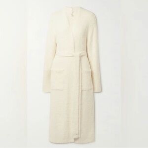 SKIMS Cream Plush Long Belted Robe